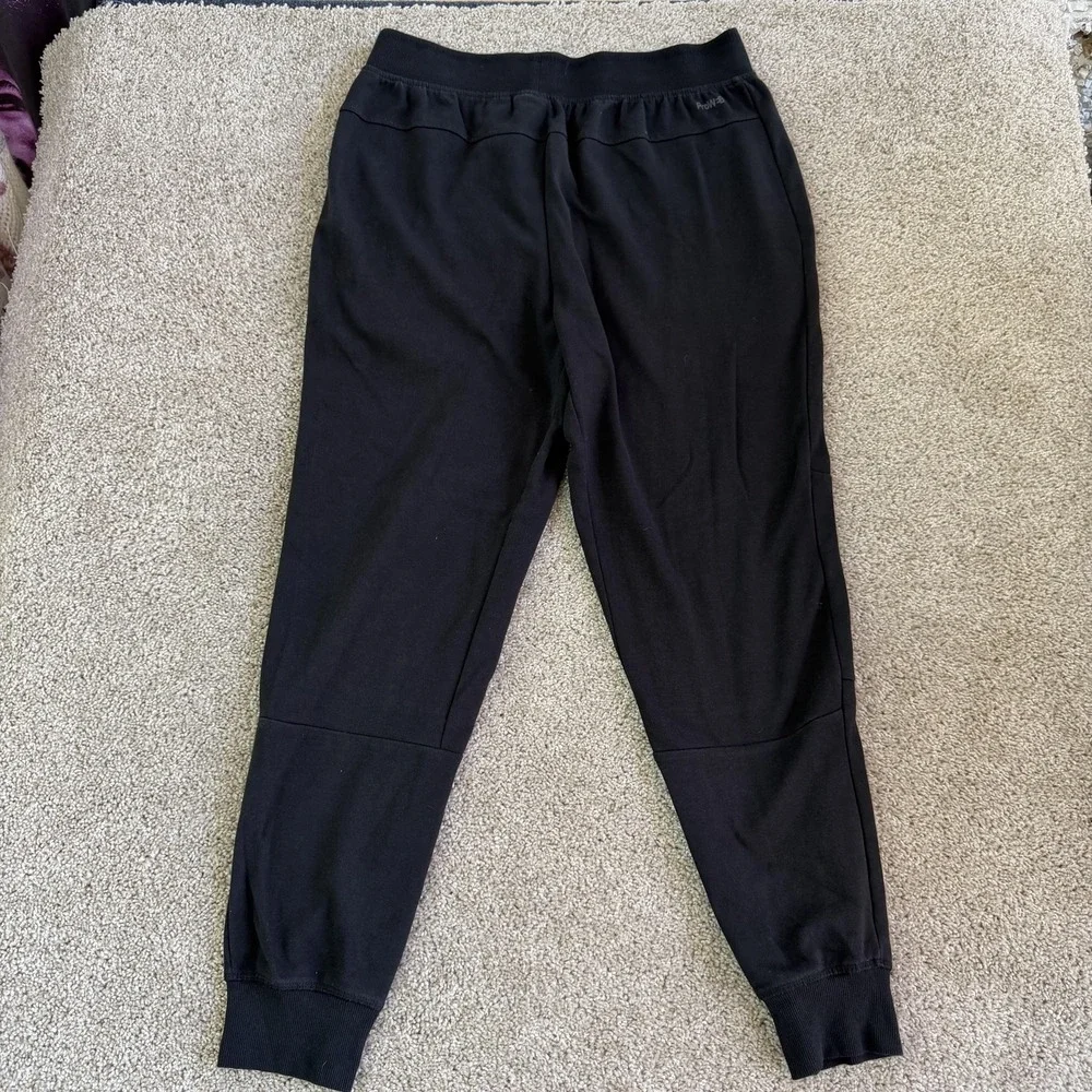 Spyder Active Jogger Pants Mens Large Black Knit Elastic Waist Zipper Pockets